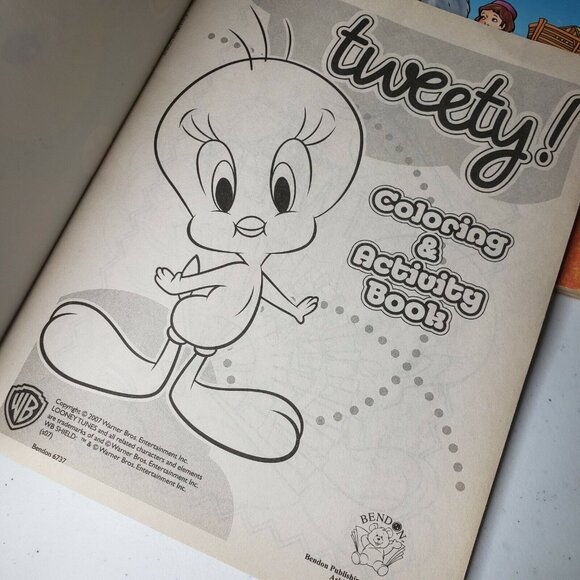 VTG 90s - 2000s Sesame Street Looney Tunes The Flintstones Bible Stories Colorin - Picture 3 of 12